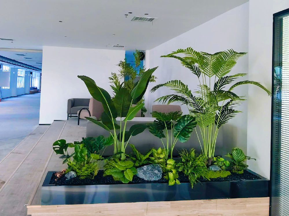 三棵树园艺案例|上市公司立讯精密办公楼仿真植物造景