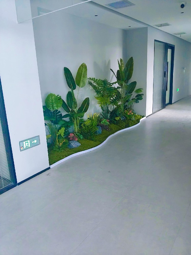 案例落地｜江西省吉安立讯精密办公楼仿真绿植造景完工，三棵树园艺匠心品质获企业高层点赞