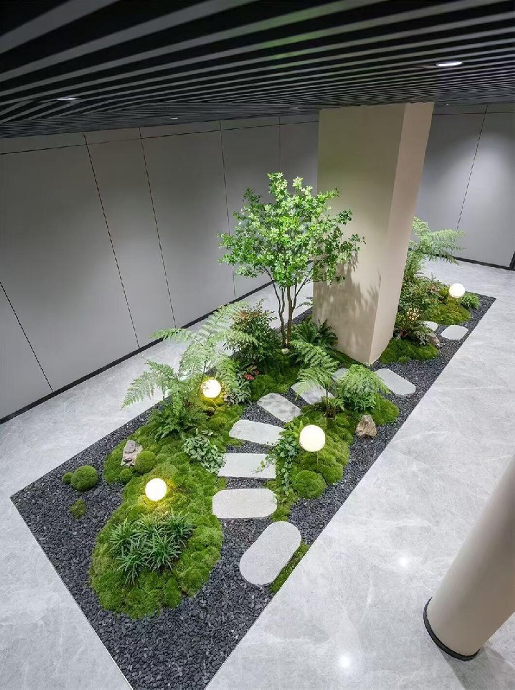 酒店中庭仿真植物造景设计方案｜五大主流风格与标准化落地工艺