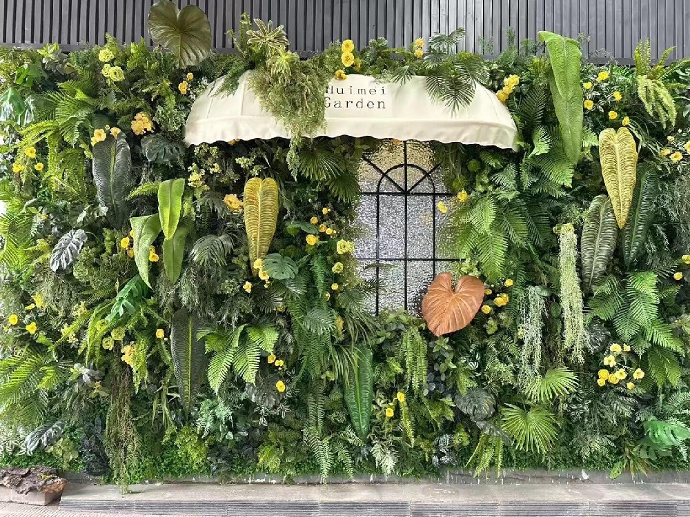 热带雨林风仿真植物墙